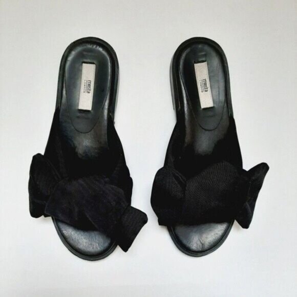MIISTA London Valerie Sandal Bow Black Sz 36 / US 5.5 - Picture 3 of 13